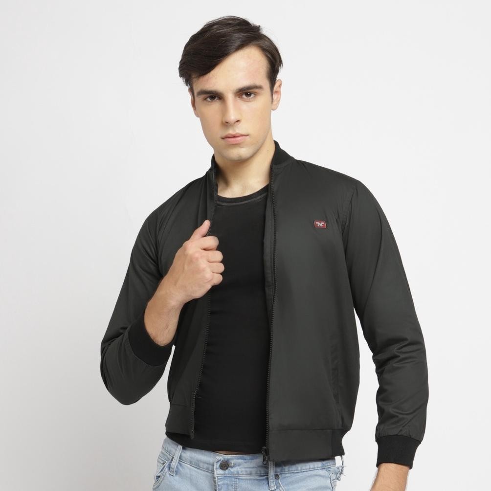 Jaket Pria Keren Pria Dan Wanita Bomber Polos Warna Hitam