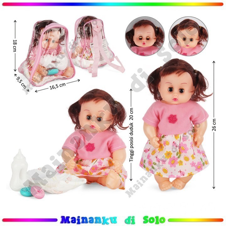 [Mainanku] Mainanku Boneka Anak Baterai Operation Suara & Popok & Acc Sweet Baby Mainan Anak Perempu