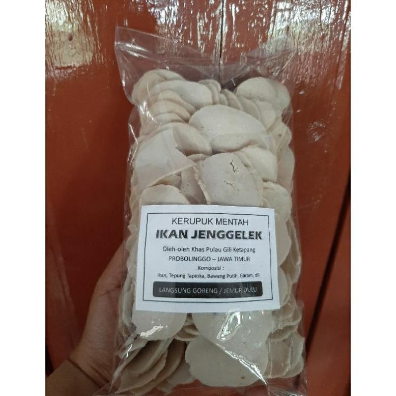 

XD27 KERUPUK IKAN JENGGELEK khas GILI KETAPANG PROBOLINGGO (500 gr) Viral