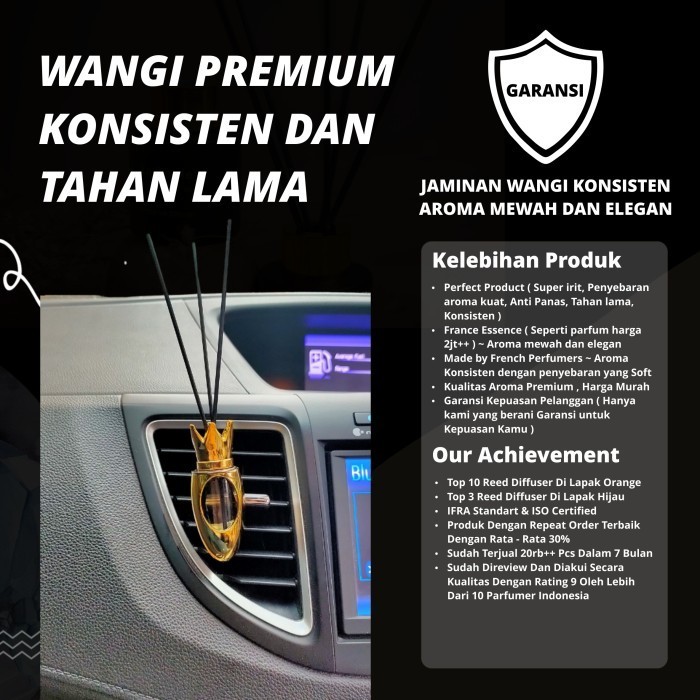 Mini Reed Diffuser Untuk Mobil Parfum Pewangi Pengharum Mobil Premium
