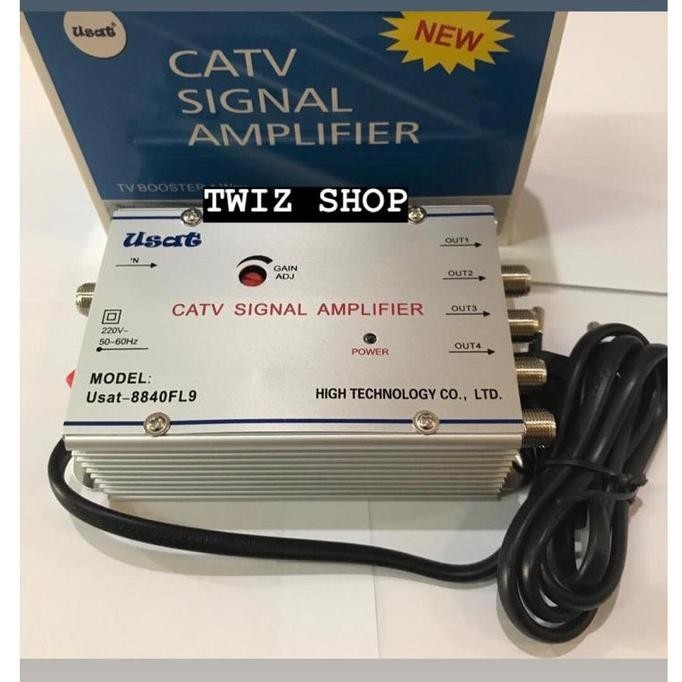 Catv Signal Amplifier Booster 4 Way 40Db