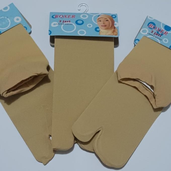 12 Psg Kaos Kaki Stocking Jempol Wanita Tanggung Polos