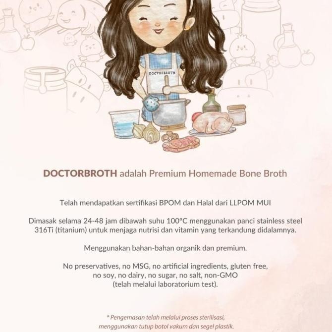 

Doctor Broth - Chicken Bone Broth Premium (Bening) KALDU AYAM/ MPASI MM