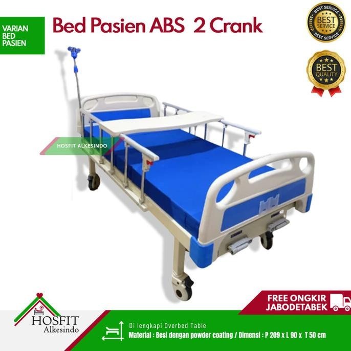 Ranjang Pasien 2 Engkol Abs - Tempat Tidur Rumah Sakit 2 Crank Abs