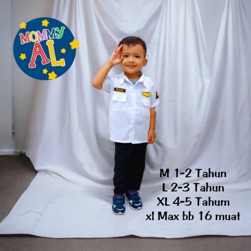 Baju Model Pilot Anak/Baju Pilot Anak Perempuan/Baju Pilot anak Laki laki/Baju Pilot anak laki laki