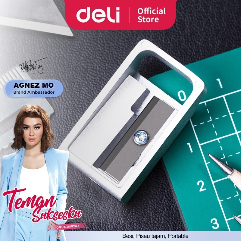 

Originial Deli Rautan Pensil / Pencil Sharpener Besi 0596 Asli