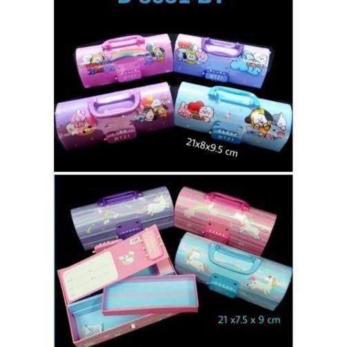 

Fuz-611 Tempat Pensil Kode 3 Tingkat Karakter Kartun, Unicorn, Sanrio / Tempat Pensil Kode Password Karakter Cod