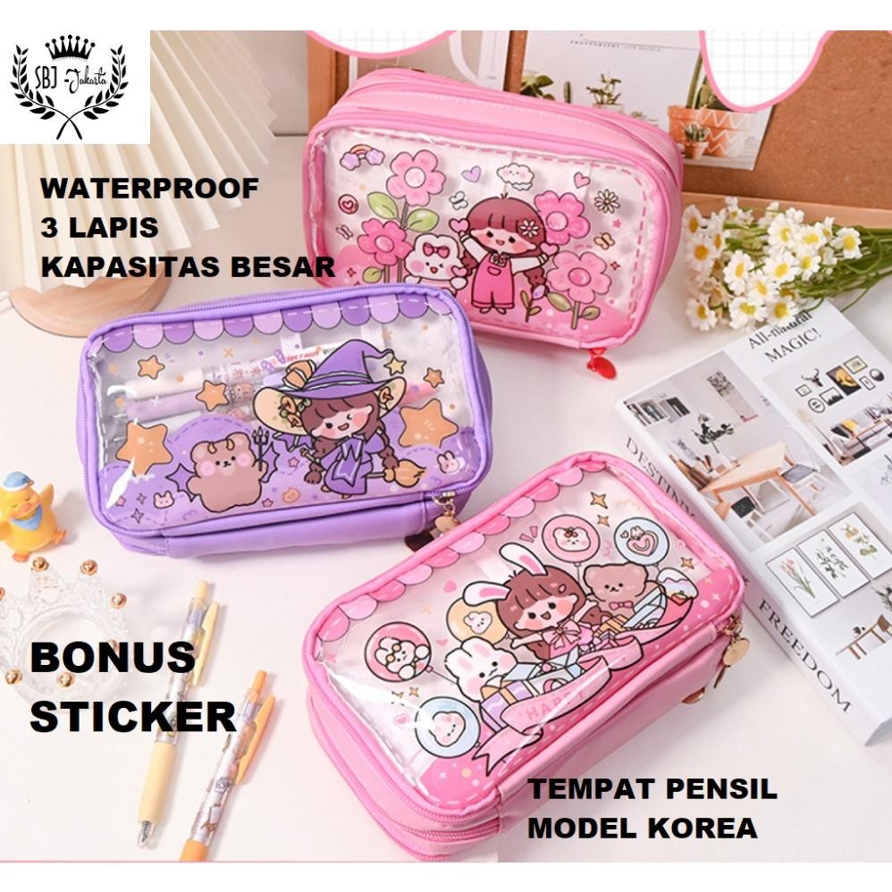 

Xd27 Tempat Pensil Kotak Pensil Cewek 3 Lapis Waterproof Sabrina Series Racun Shopee