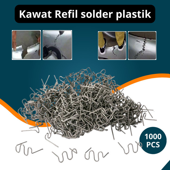 

Refill Isi Ulang Hot Stapler Las Plastik Gelombang 500 Pcs 0.8Mm