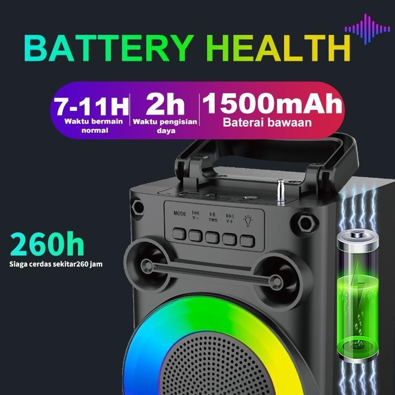 CR - PRO BASSSpeaker Bluetooth Karaoke Protable Super Bass Polytron Besar Original Mini Wireless Mus