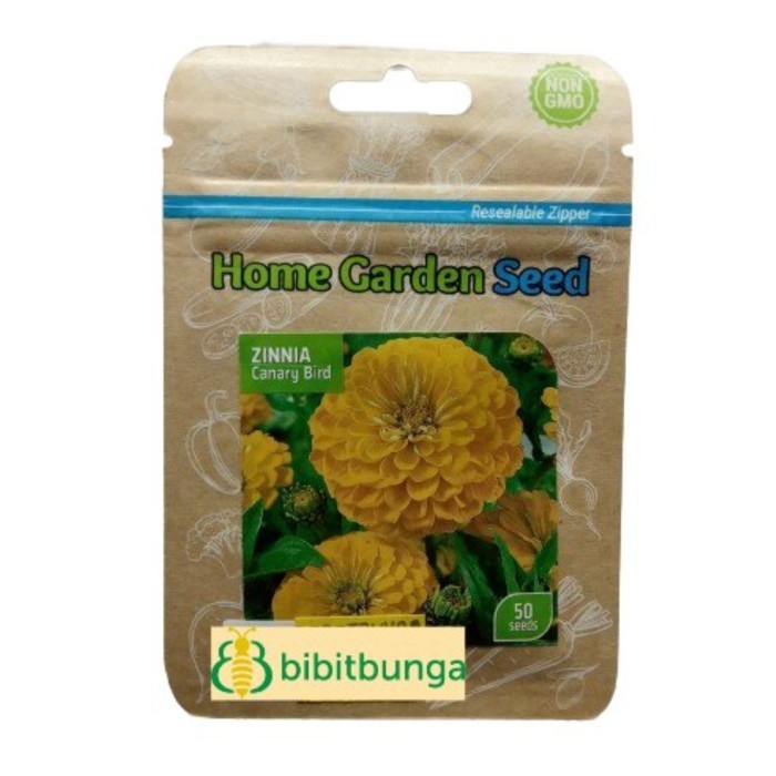 siap kirim] Benih Bibit Zinnia Canary Bird 50 Biji Tanaman Hias Bunga Kertas Pagar