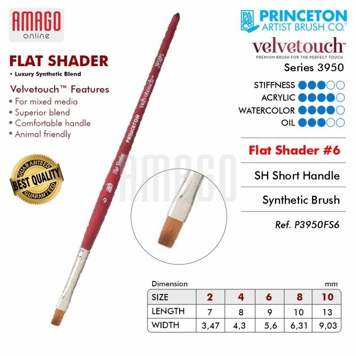 

Brush Princeton - Velvetouch - Flat Shader - Synthetic - Kuas