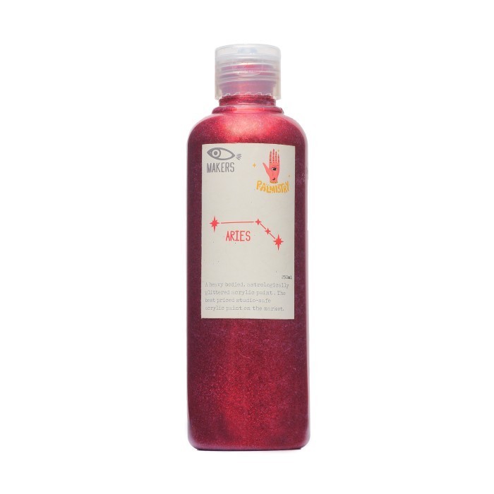 

Makers Transparent Glitter Paint - Aries Red 250 Ml