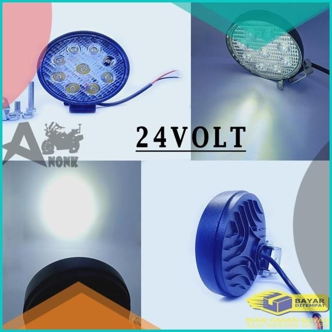 Lampu Tembak/Lampu Sorot Led Worklight 9 Mata 24Volt - Bulat 8JVLZ4 to