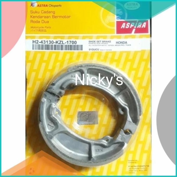 Kampas Rem Belakang Tromol Mega Pro Lama Verza Tiger Lama Aspira Ori 8