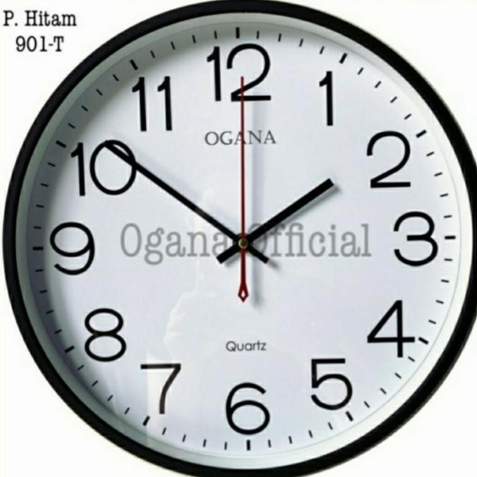 Jam Dinding Ogana Warna Hitam Besar