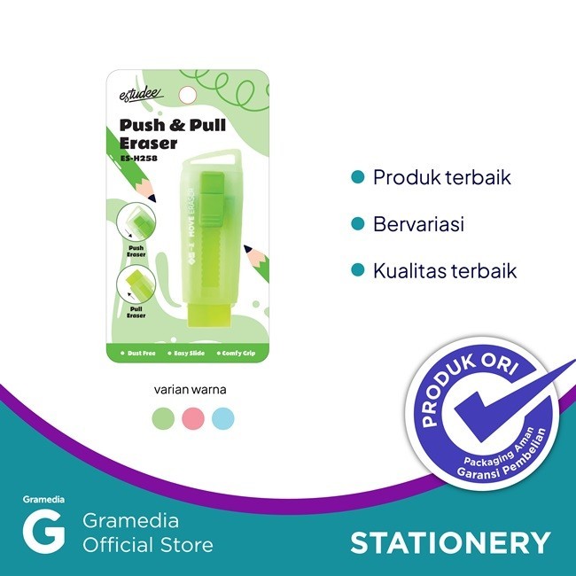 

Gramedia-Estudee Push&Pull Eraser Refill Es-H258R Green