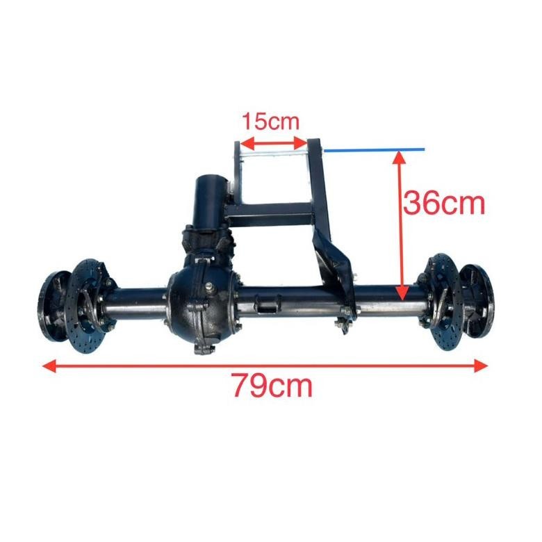 TY Kaki - Gardan Belakang SET GL Series + Gear Box Mundur + Rem | ATV | Mini Jeep TERLARIS