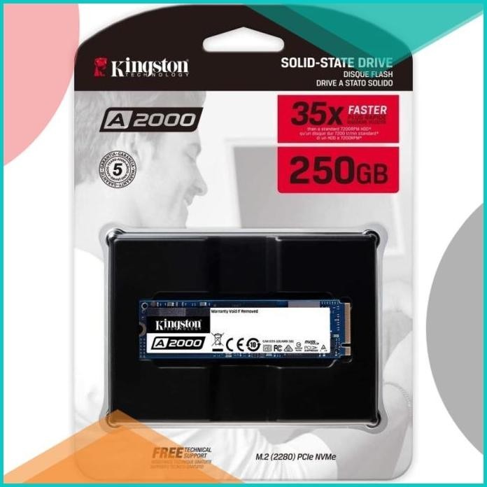 Kingston SSD A2000 M.2 2280 250GB NVMe PCIe Gen 3.0 x4 SA2000M8/250G 8