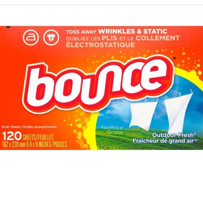 BOUNCE DRYER SHEETS OUTDOOR FRESH 120S