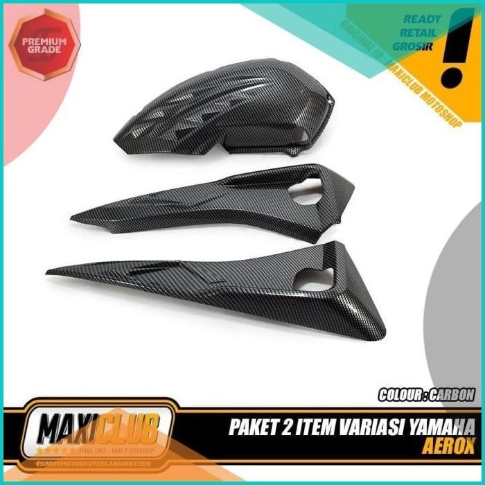 Paket Variasi Nemo Yamaha Aerox 155 Cover Tutup CVT dan Cover Pijakan