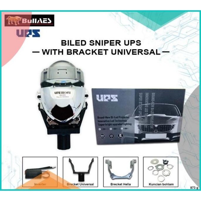 Projector BILED Sniper MAX Projie Merk UPS 8JVLZ4 perkakas