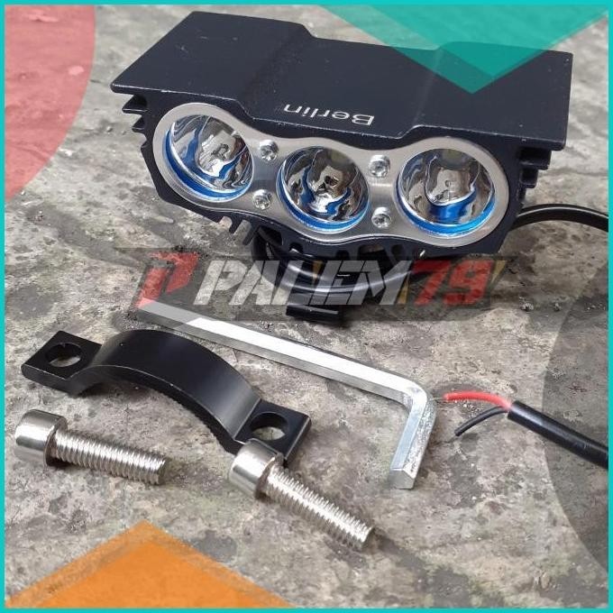 Lampu Sorot LED 3 Mata CRF KLX 150 Dtracker Trail Supermoto Universal
