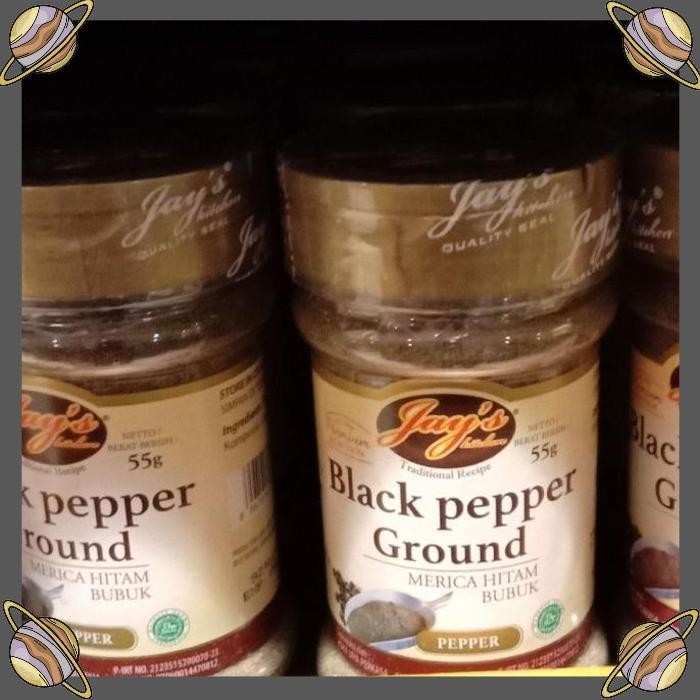 

[CLS] BLACK PEPPER GROUND JAYS SEASONING 55 GR/MERICA HITAM