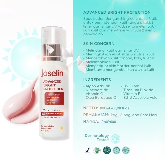 Joselin Hand Body Lotion Paket Ori Pemutih Kulit Tercepat Permanen