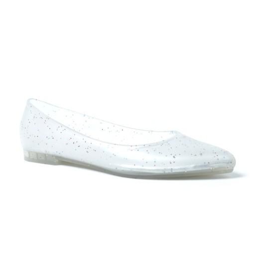 Sara Lolita Sepatu Jelly Flat Tnq Shoes Wanita Transparan - White