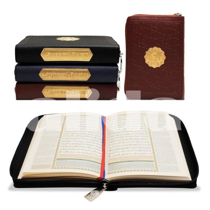 

Al-Quran Tajwid Bukhara ukuran A6, Alquran Syaamil saku resleting BS09
