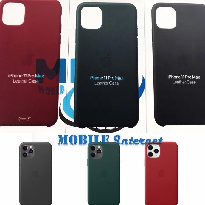 Leather Case Iphone 11 Pro Max-11 Max Pro Original Ibox-Black-Hitam Baru