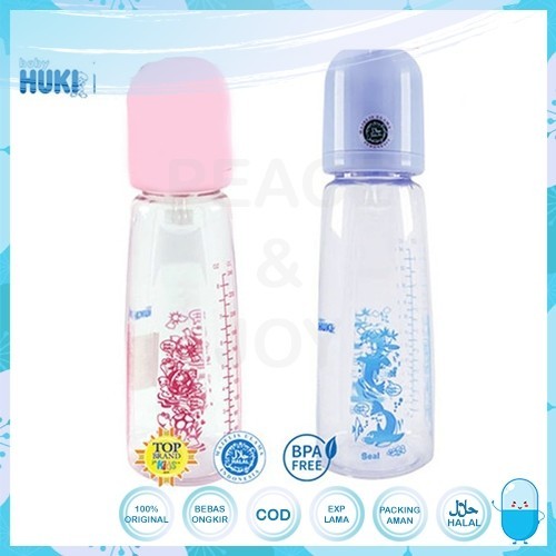 HUKI BOTOL SUSU STANDARD TAPERED 240 ML DOT GEPENG SILIKON ORTHODONTIK BPA FREE DIJAMIN ORIGINAL