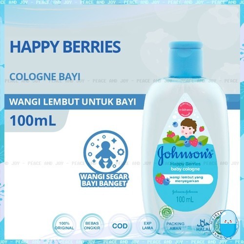 JOHNSON BABY COLOGNE BIRU MUDA HAPPY BERRIES 100 ML DIJAMIN ORIGINAL