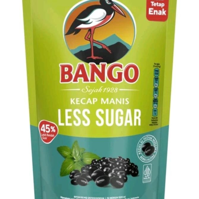 

Kecap Low Sugar Bango Kecap Manis Light Pouch 520 Ml