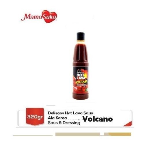 

Mamasuka Saus Sambal Pedass Delisaos Hot Lava Volcano Pet 320 Ml