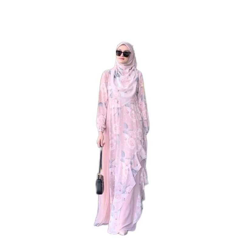 Gamis set Ulya Hijab Lalisa Dusty Pink