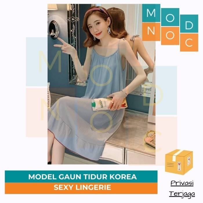 GRATIS ONGKIR Sexy Lingerie Baju Gaun Tidur Model Korea - Baju Dinas Malam
