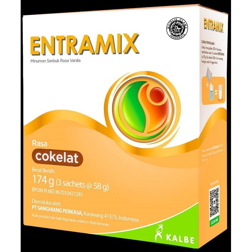 

ENTRAMIX 185 gr-Vanilla Dan Coklat - Susu Tinggi Protein - Susu Lansia