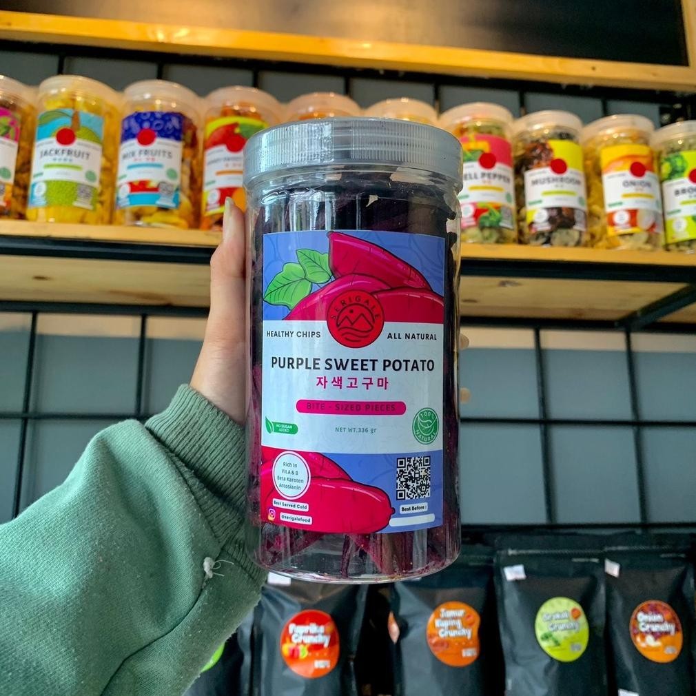

df-8 KERIPIK UBI UNGU I KEMASAN TOPLES 1000ML I PREMIUM PURPLE SWEET POTATO CHIPS I KERIPIK SAYUR I CAMILAN DIET SEHAT Original
