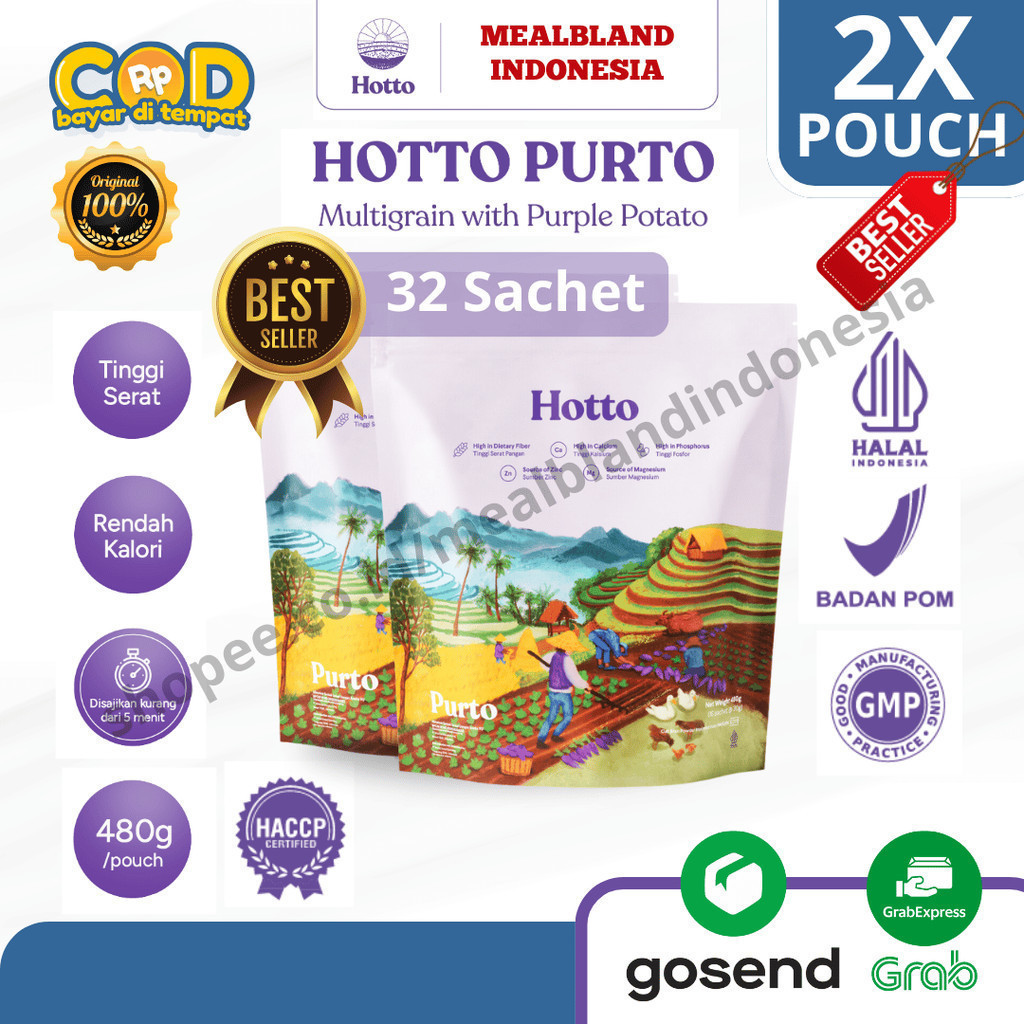 

[Best Seller] 2 Pouch Minuman Hotto Purto Original 100% Official Shop BPOM Halal