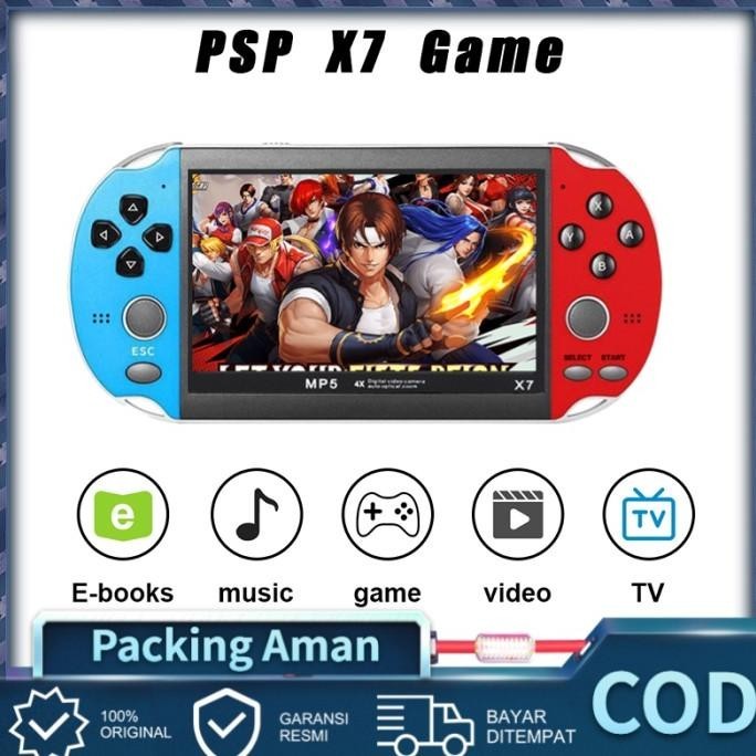 Gameboy Konsol Game PSP X7 Screen Besar 4.3 Inch 8G Mp5 Musik Video