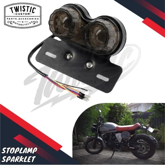 Stoplamp Sparklet Lampu Belakang Motor Kawasaki W175 Cb Harley Triumph