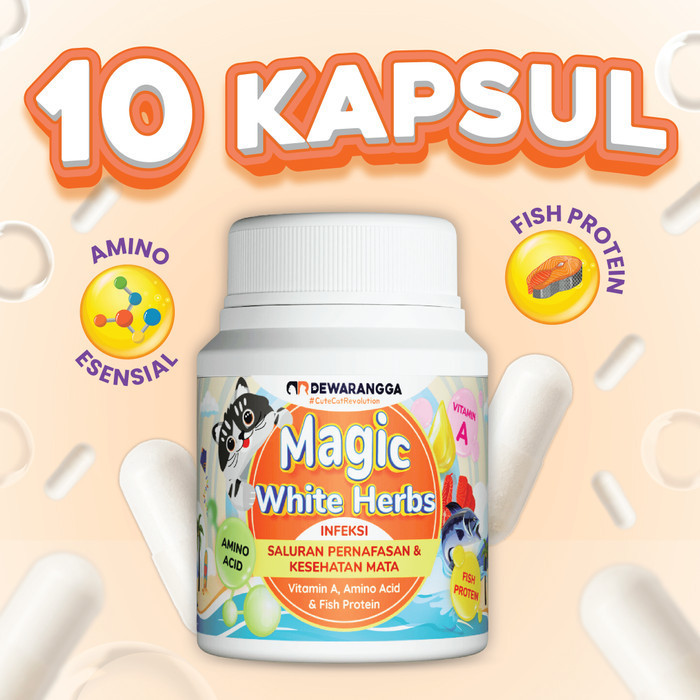 Vitamin Kucing Magic White Herbs Dewarangga - Obat Flu Dan Mata Kucing