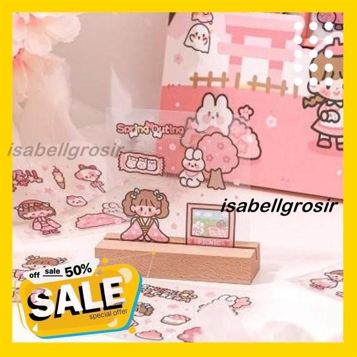 

200 LEMBAR STICKER ANAK DECO ROMANTIC SPRING SIMPLE DAILY DIARY PET