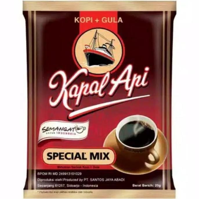 

Kapal Api Spesial Mix 1 Dus Isi 12 Renceng / Kopi Bubuk Saset + Gula