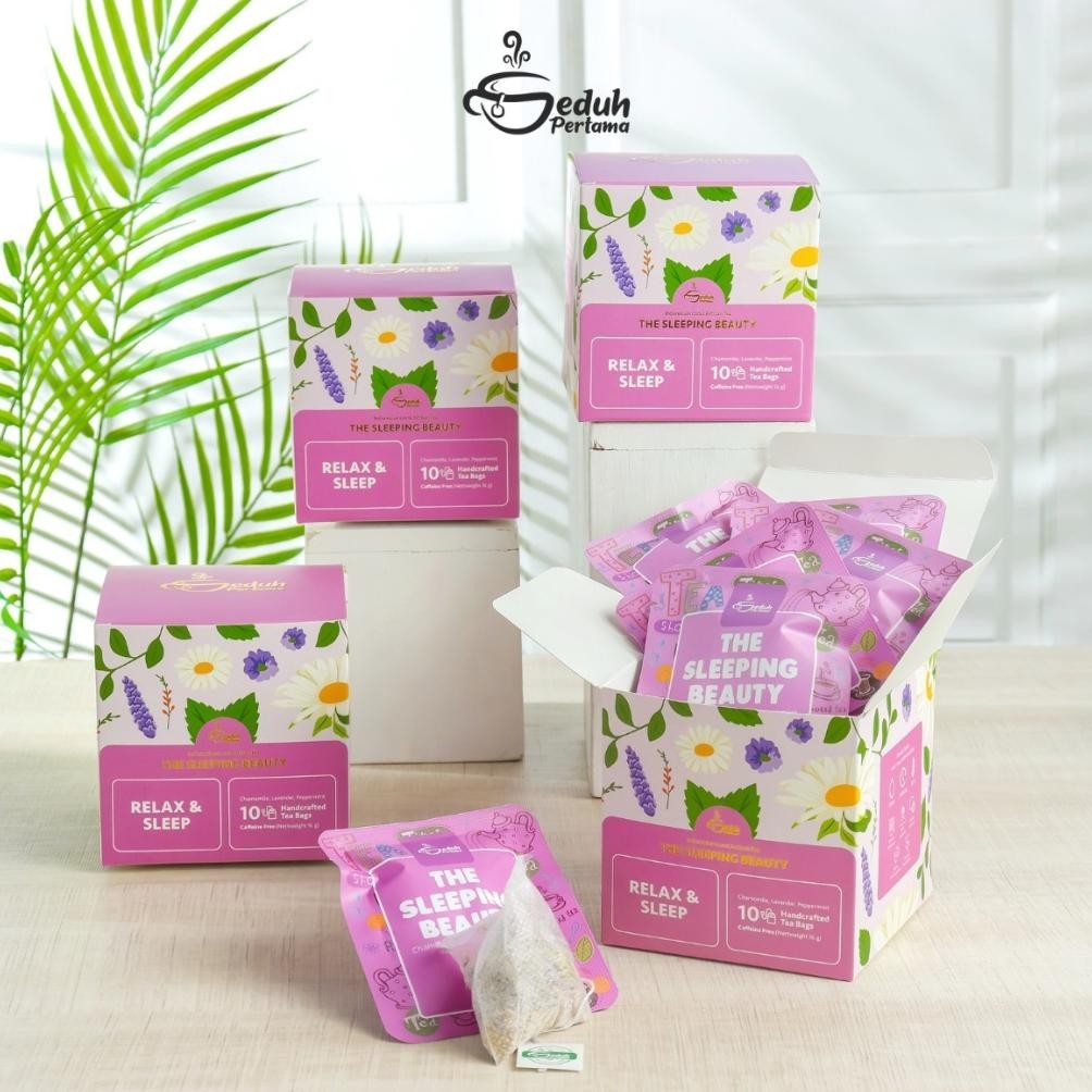 

Ori [Free Box] Sleep Booster Artisan Tea Anti Insomnia Chamomile Lavender Peppermint 10 Pcs Tea Bag The Sleeping Beauty Grosir