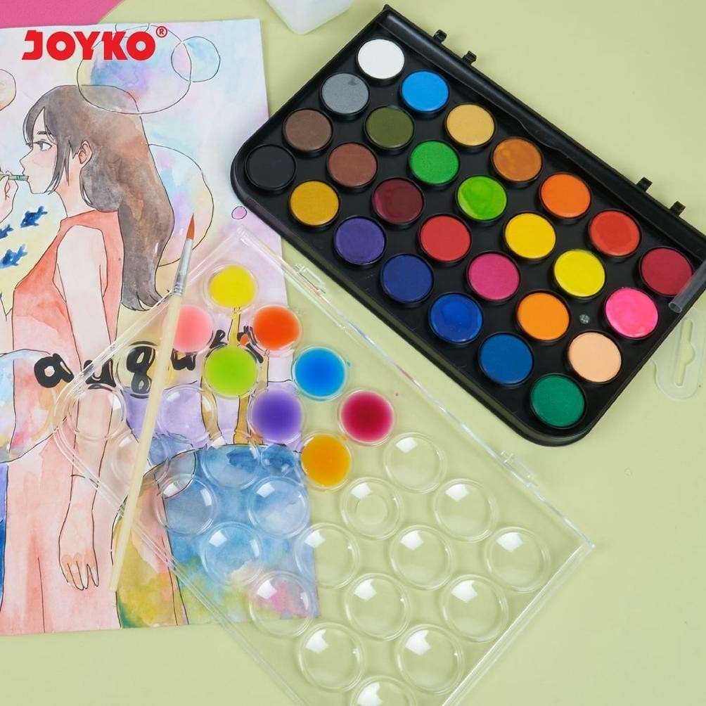 

Promo Joyko Watercolour Set Art 12 16 28 36 48 Colours / Alat Cat Air Joyko Melukis Mewarnai Block Kering Warna Wc-3 8.8