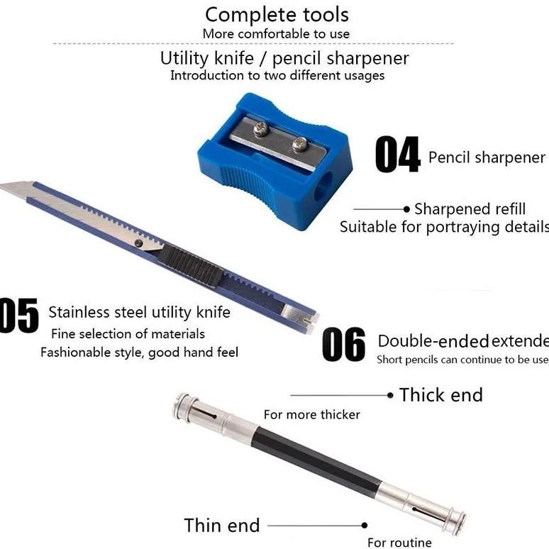 

Super Murah Nyoni Drawing Pencil Gambar Set 29Pcs Metal Tin Box Pensil Gambar Lukis Sketsa Lengkap Paket Garansi