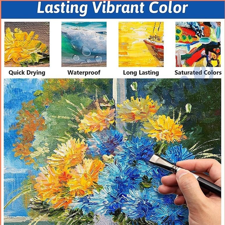 

Diskon Hightune Acrylic Paint Set Cat Akrilik Set 12/24 Warna 10Ml Lukis Kanvas Maries Acrylic Dasar/Primer Garansi